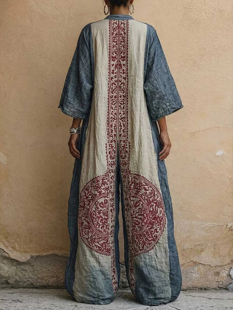 Marlowe Bohemian Geometric Print Jumpsuit