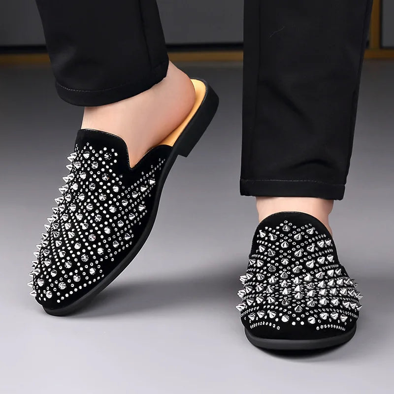 Hudson Studded Mule Loafers