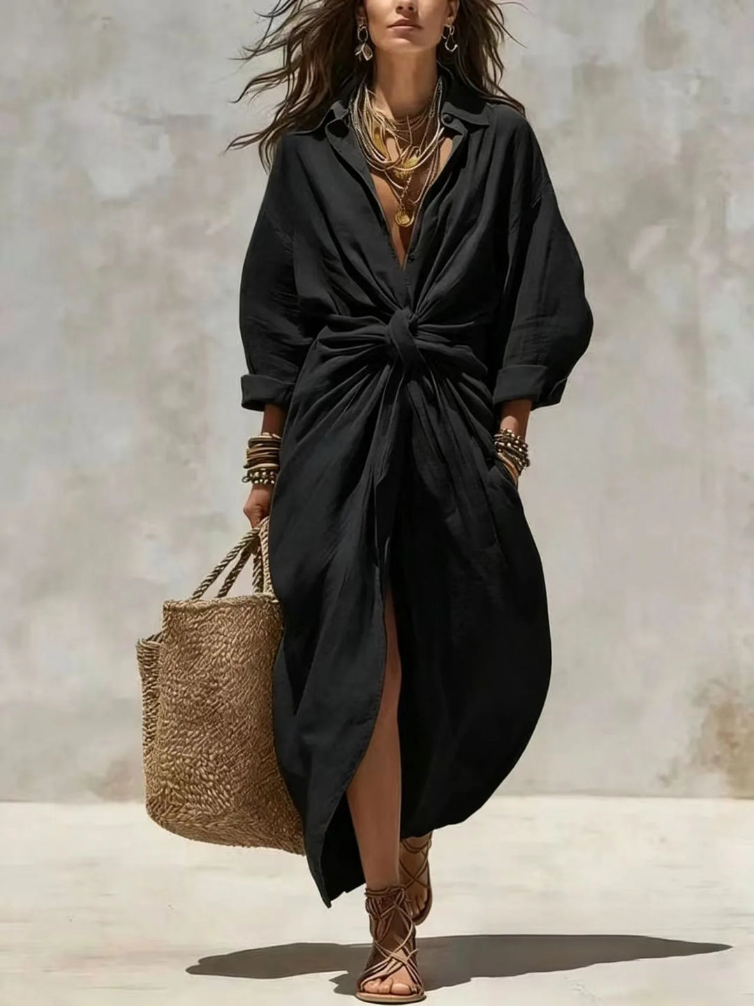 Noelle Relaxed Shirt Maxi Dress