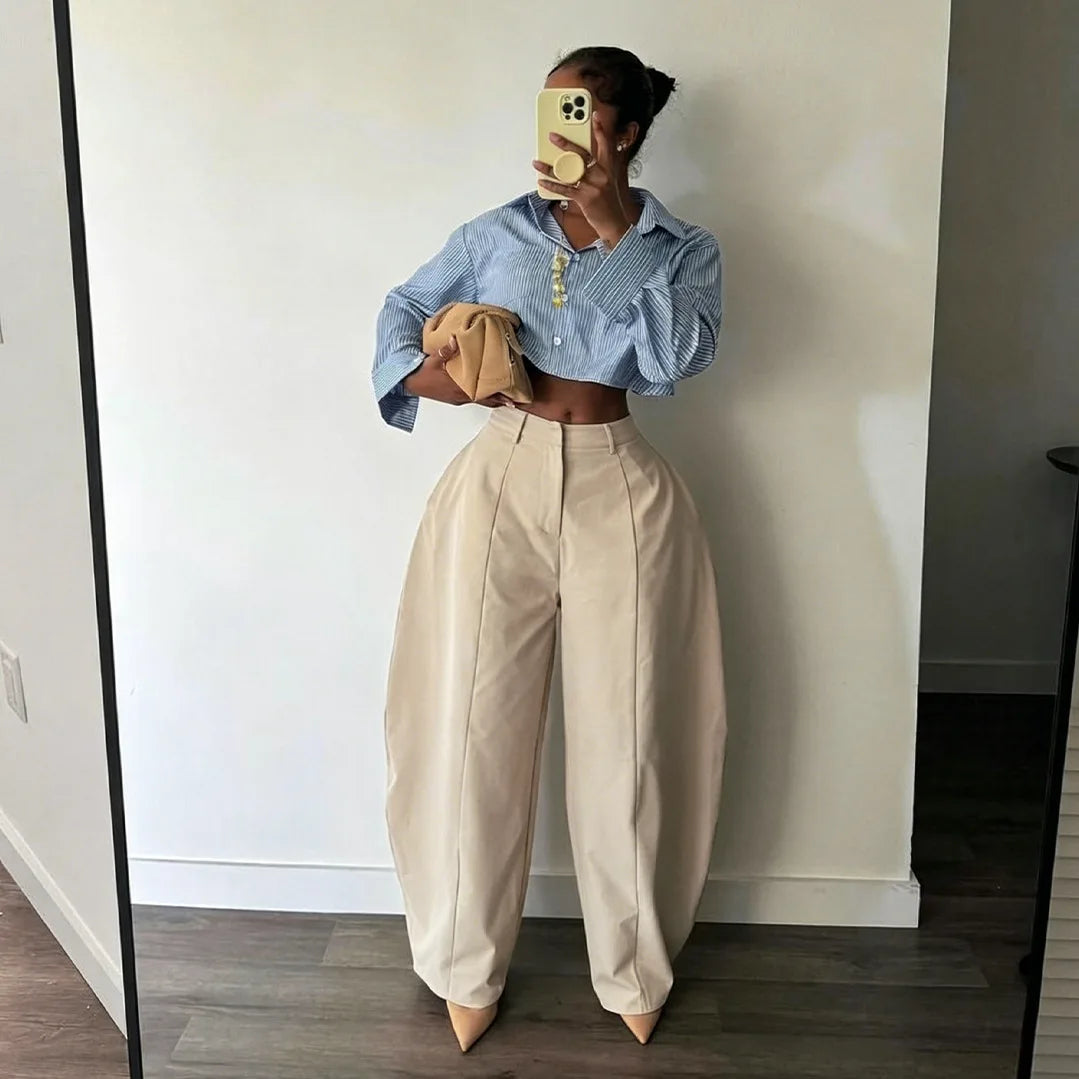 Ainsley Barrel Leg Trousers