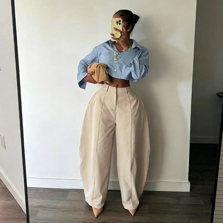 Ainsley Barrel Leg Trousers