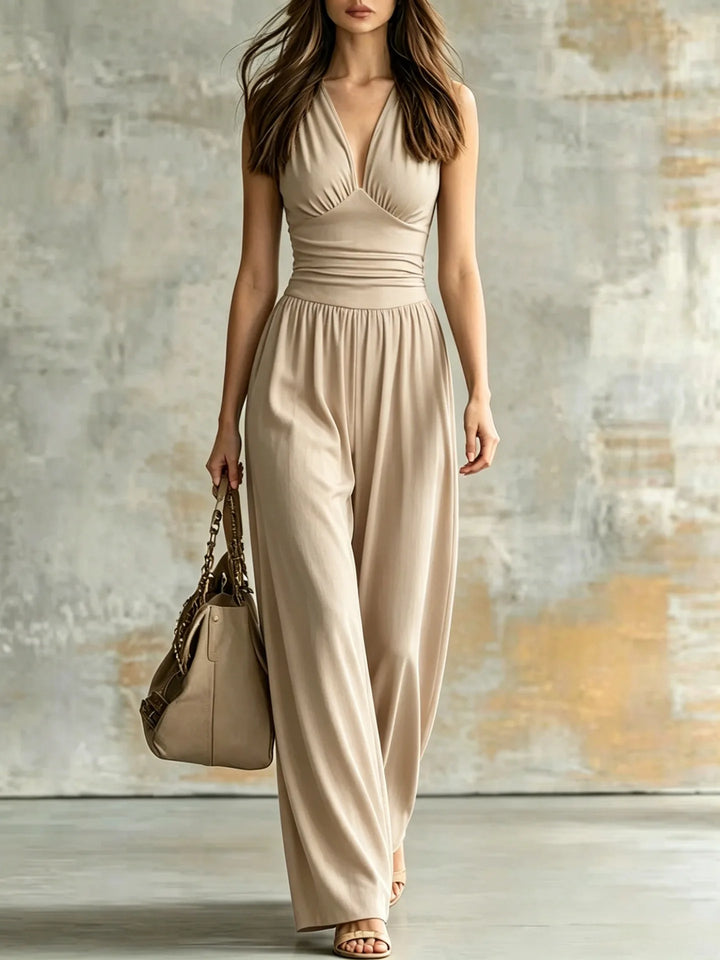 Kendall Figure Flattering V Neck Jumpsuit