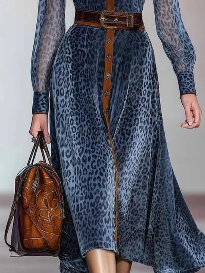 Harriet Printed Mesh Midi Dress