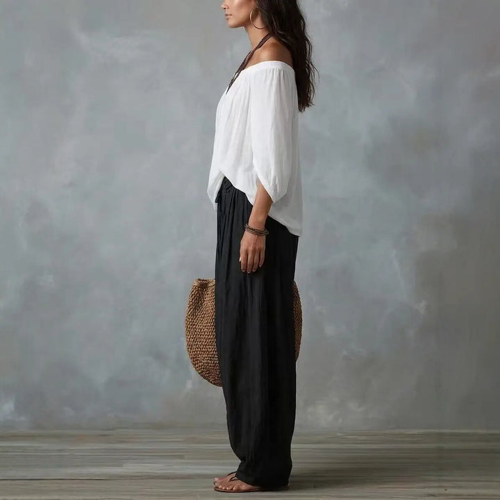 Seraphina Bohemian Off Shoulder Harem Pants Set