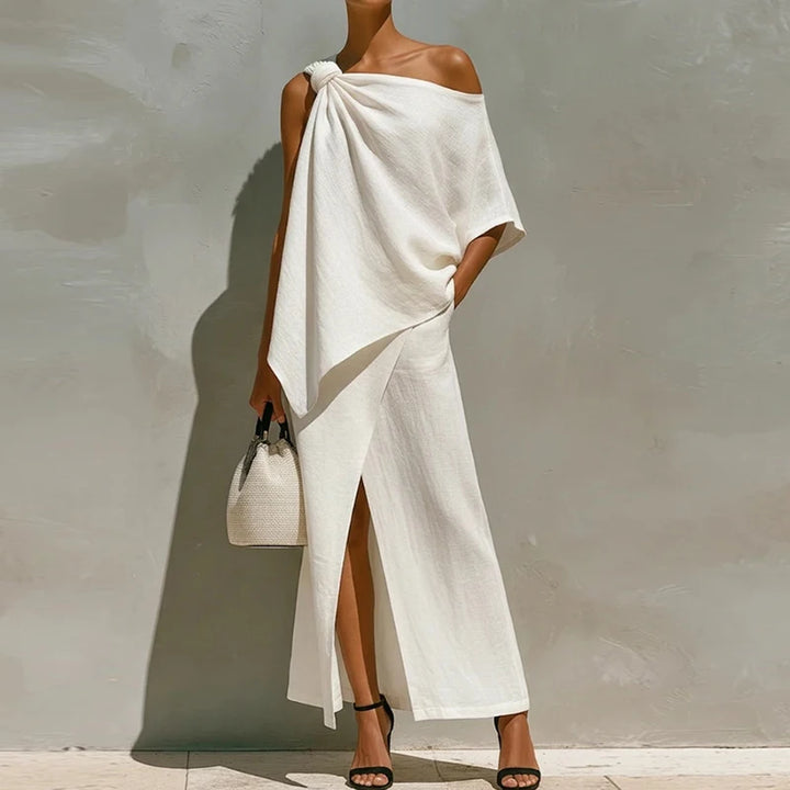 Faye One Shoulder Maxi Skirt Set