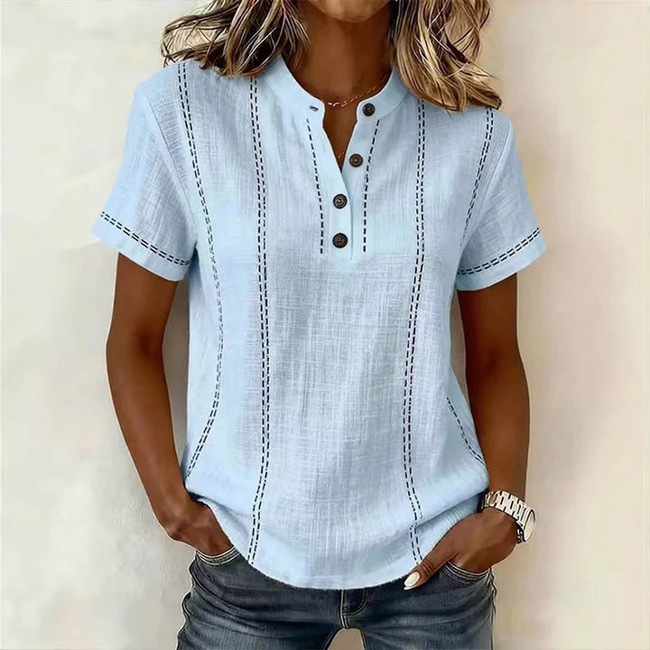 Heidi Textured Button Blouse