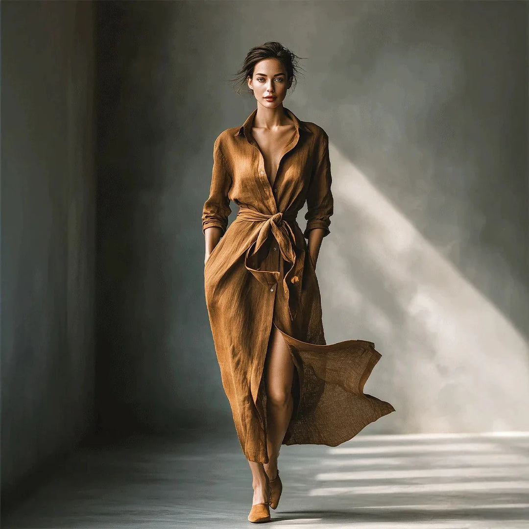 Finley Elegant Collared Maxi Dress