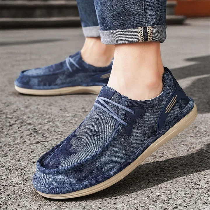 Grayson Washed Canvas Loafers