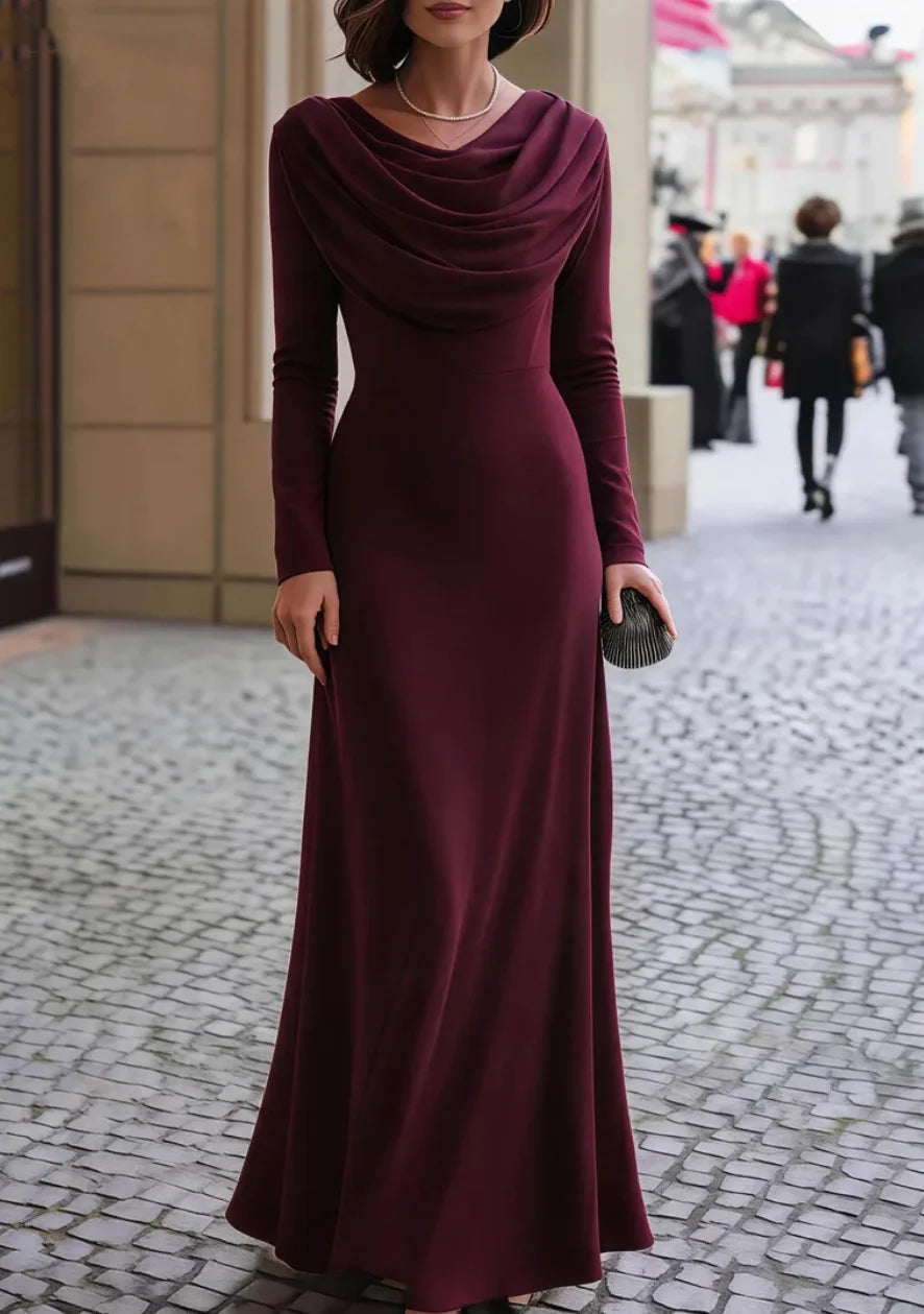 Blythe Draped Neckline Maxi Dress