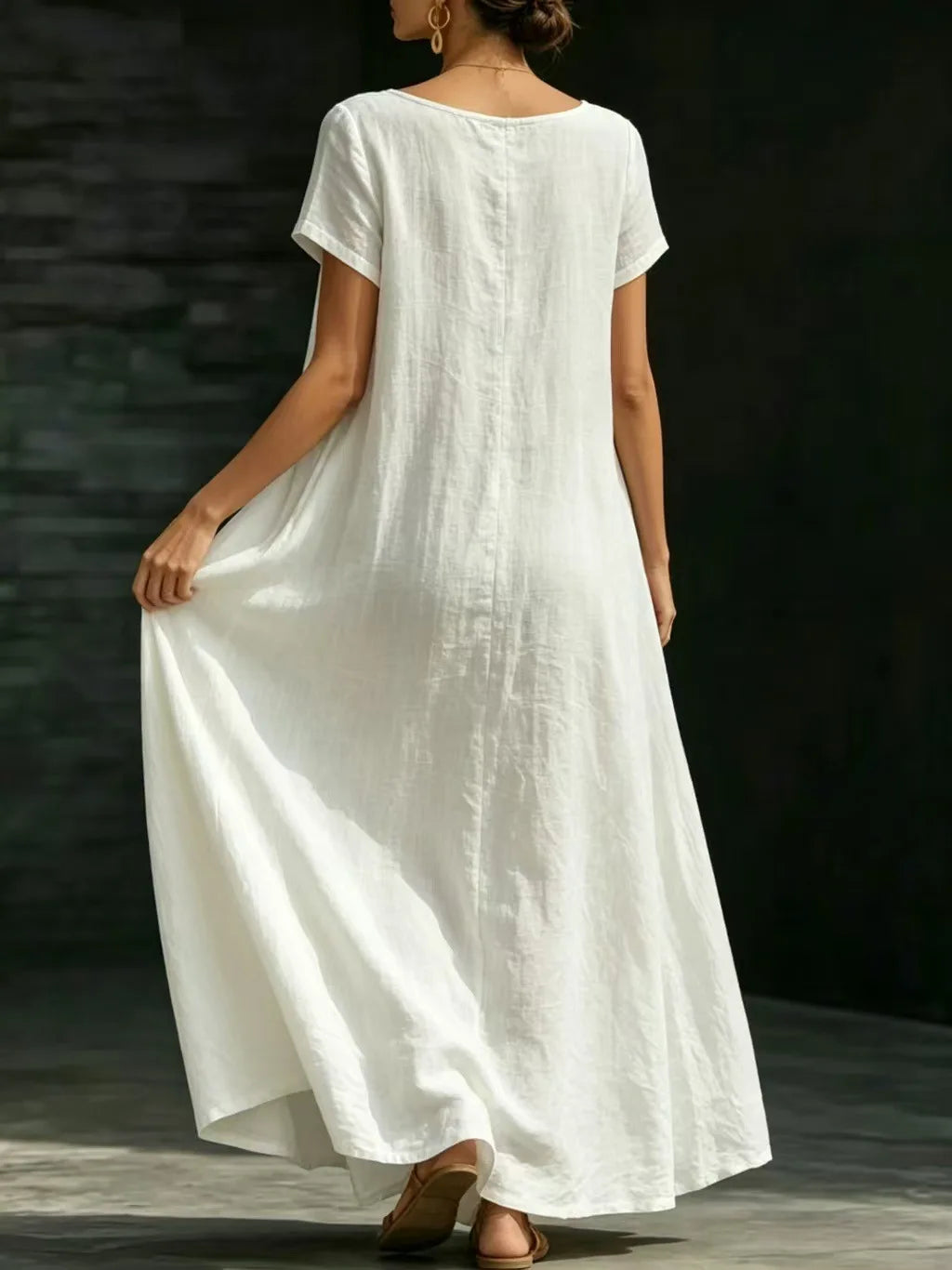 Elodie Casual Loose Fit A Line Maxi Dress
