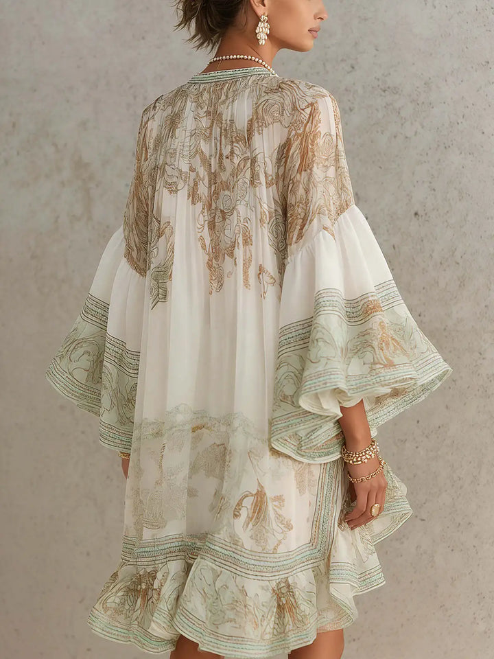 Emily Boho Chiffon Mini Dress