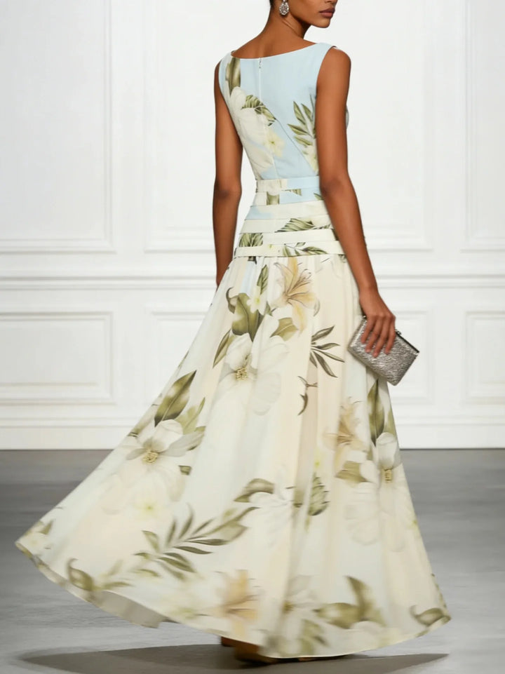 Aimee Floral Belted Maxi Dress