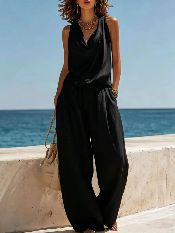 Aubrey Relaxed Wide Leg Trouser Set
