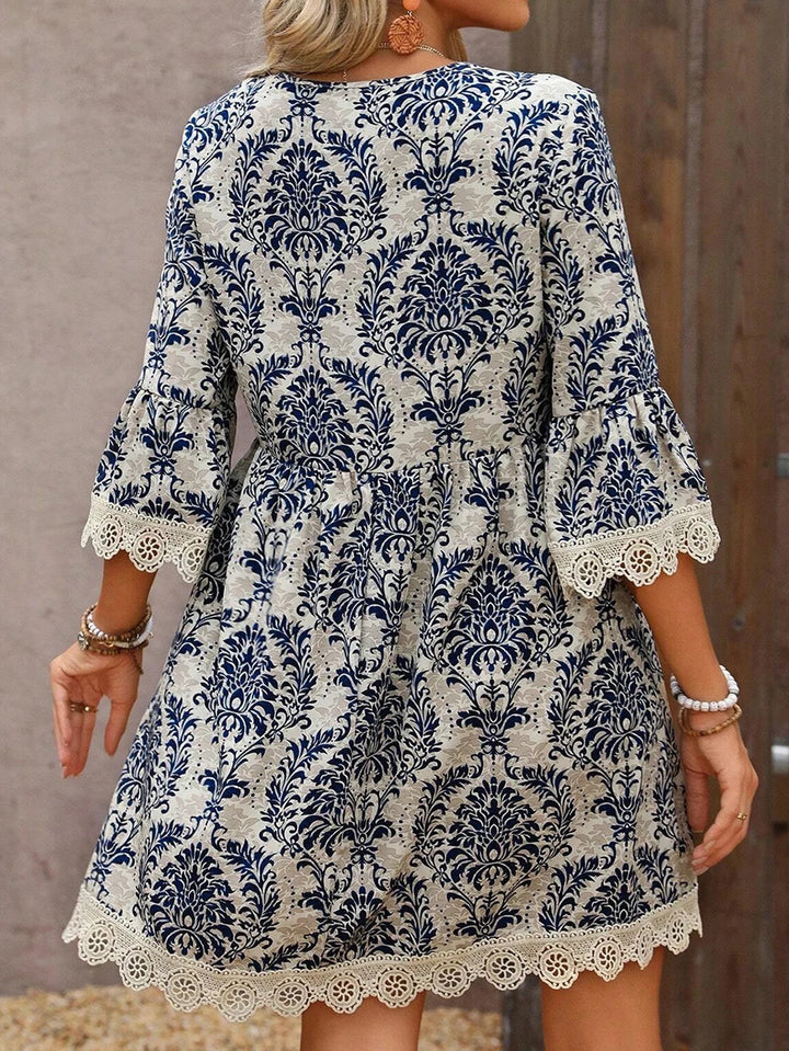 Daphne Bohemian Lace Mini Dress