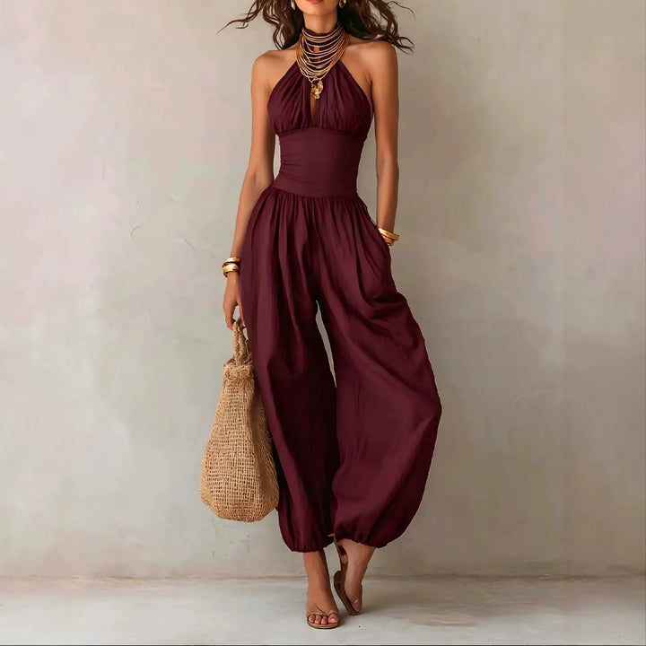 Brenna Halter Wide Leg Jumpsuit