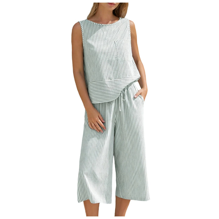 Sandy Striped Summer Trouser Set