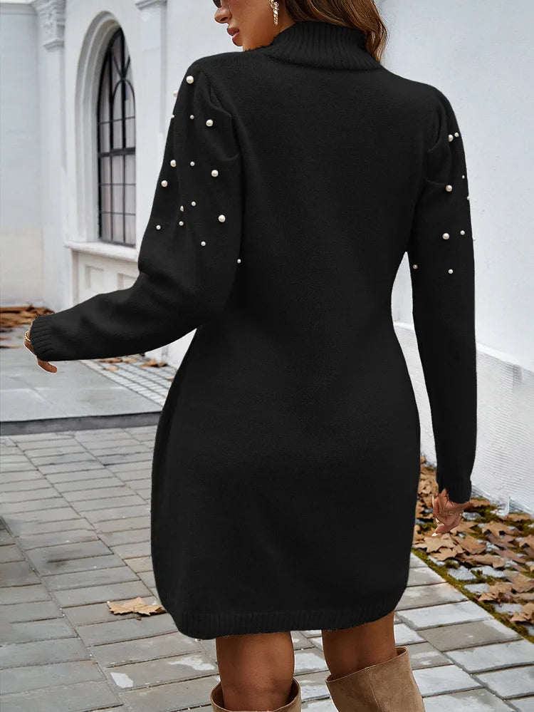 Elowen Pearl Beaded Sweater Dress