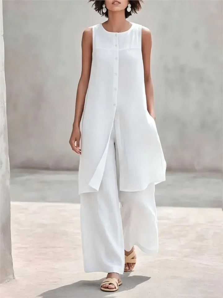 Mernie Casual Layered Trouser Set