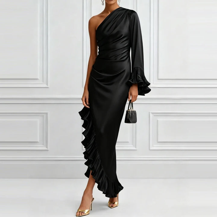 Valentina Elegant Ruffle Maxi Dress