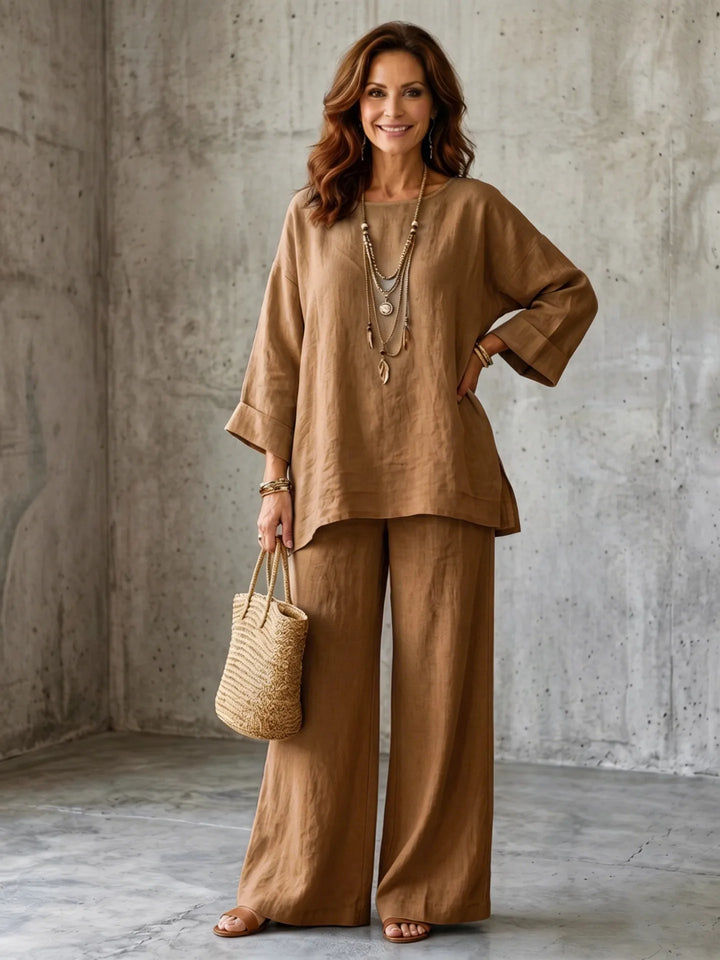 Brinley Casual Wide Leg Set