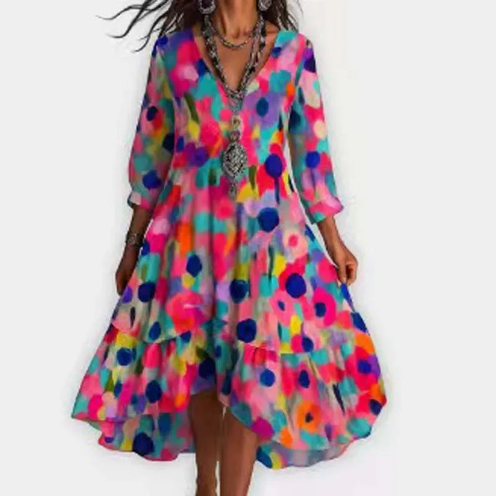 Avaline Boho Floral Maxi Dress