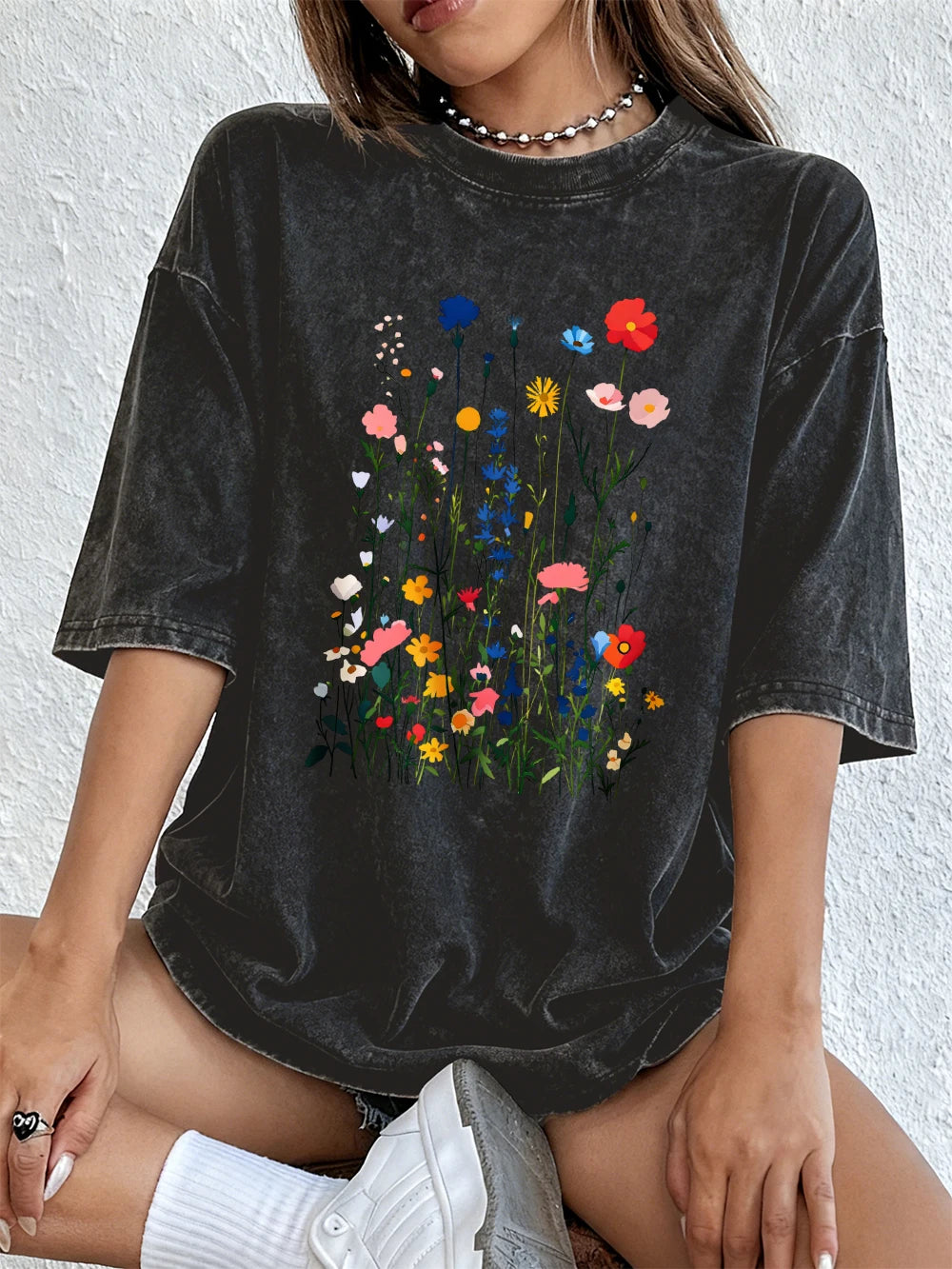 Aubrey Floral Graphic T Shirt