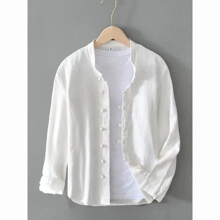 Ashton Henley Long Sleeve Linen Shirt
