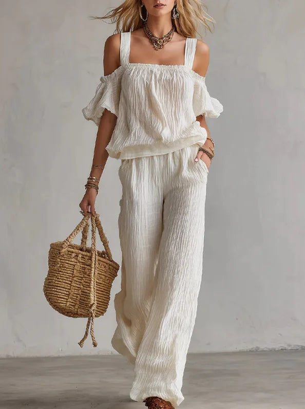 Eliana Ruffle Relaxed Trouser Set