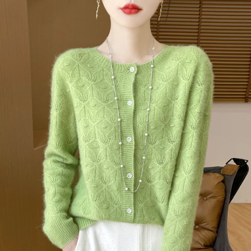 Wilma Jacquard Knit Cardigan