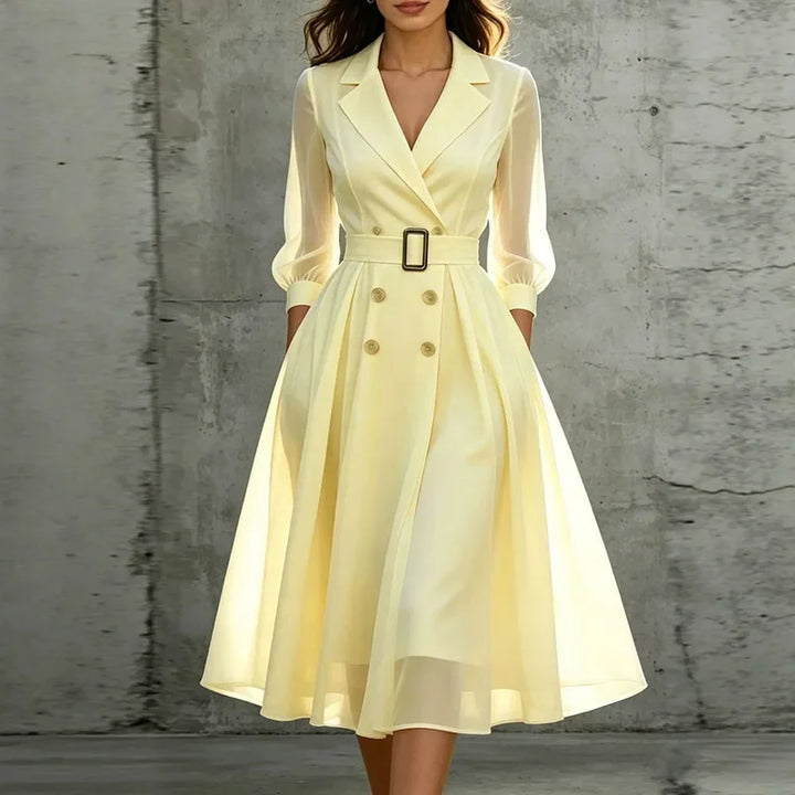 Elena Double Breasted Midi Dress