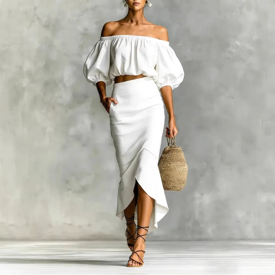 Blaire Off Shoulder Skirt Set