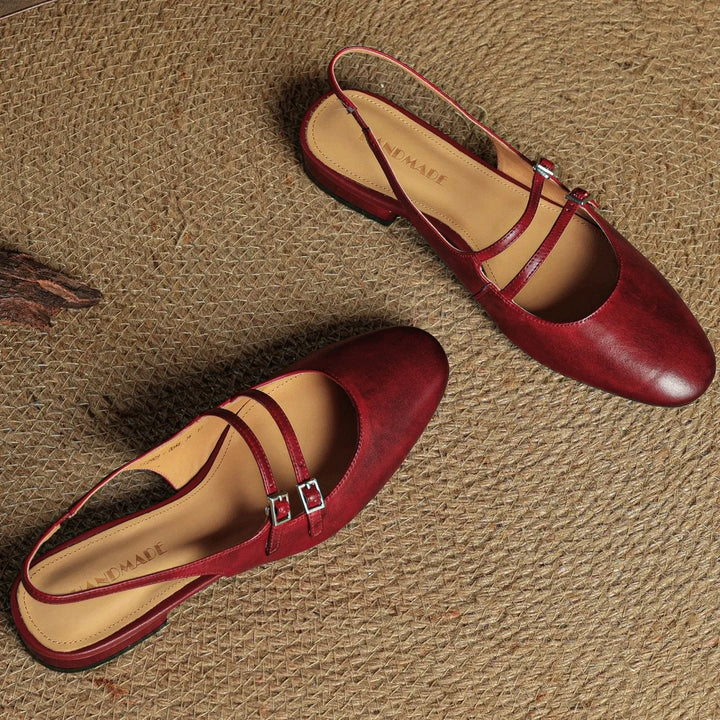Elowen Genuine Leather Slingbacks