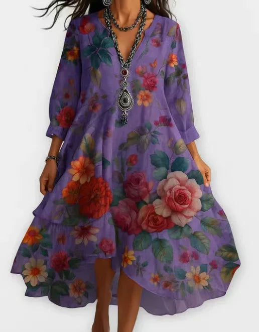 Avaline Boho Floral Maxi Dress