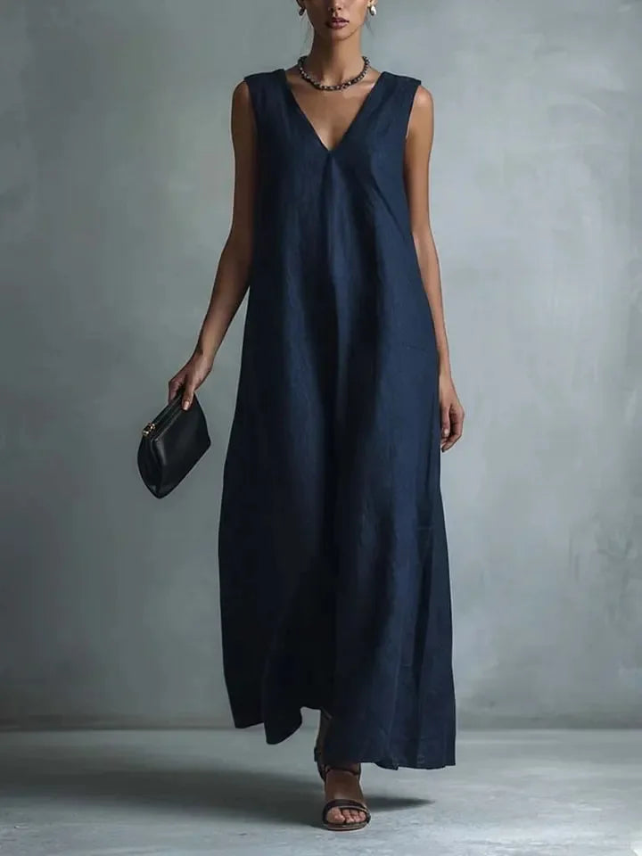 Aurora Breathable Cotton Linen Long Dress