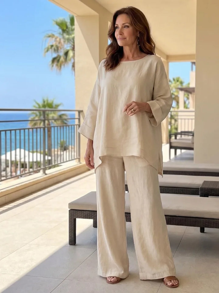 Brinley Casual Wide Leg Set