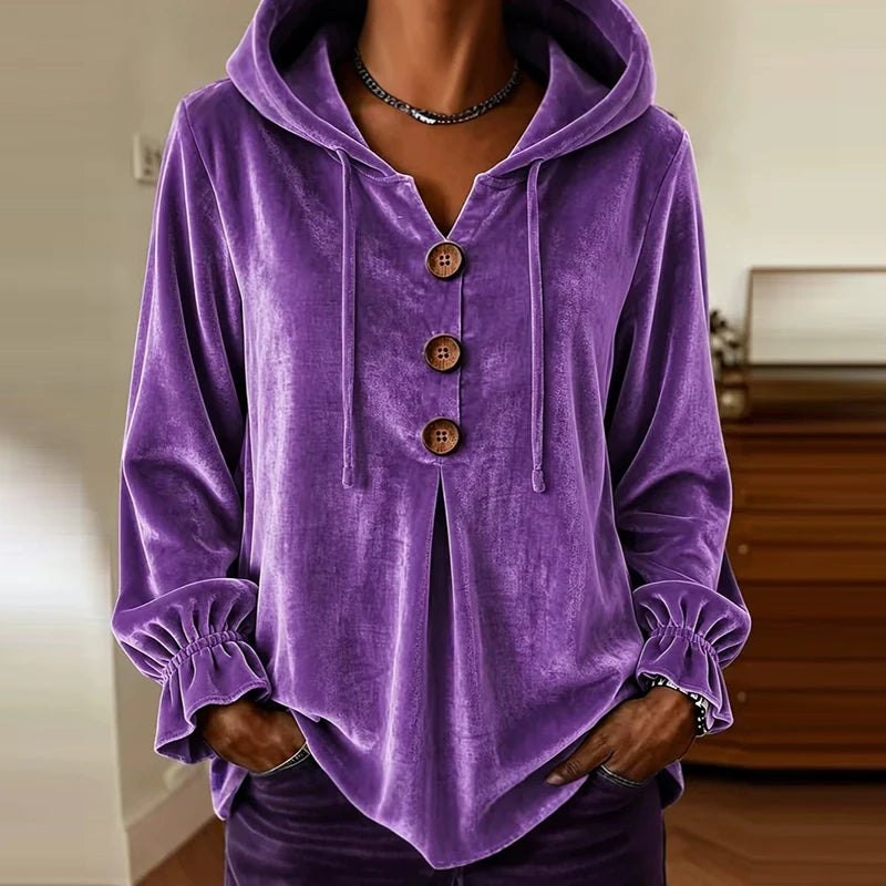 Marnie Ruffle Relaxed Hoodie