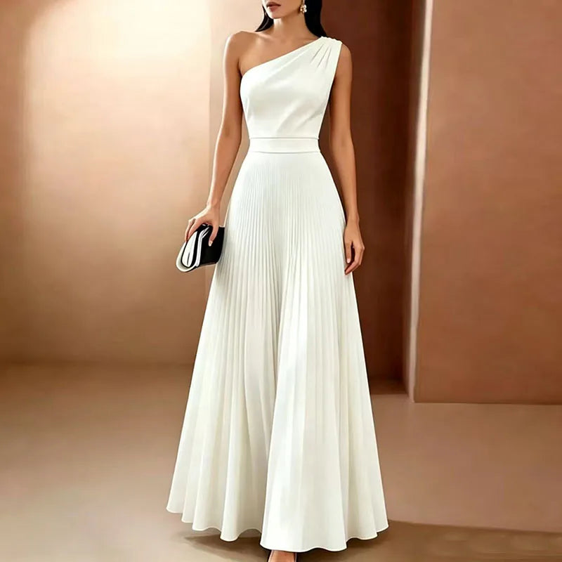 Genevieve One Shoulder Maxi Dress