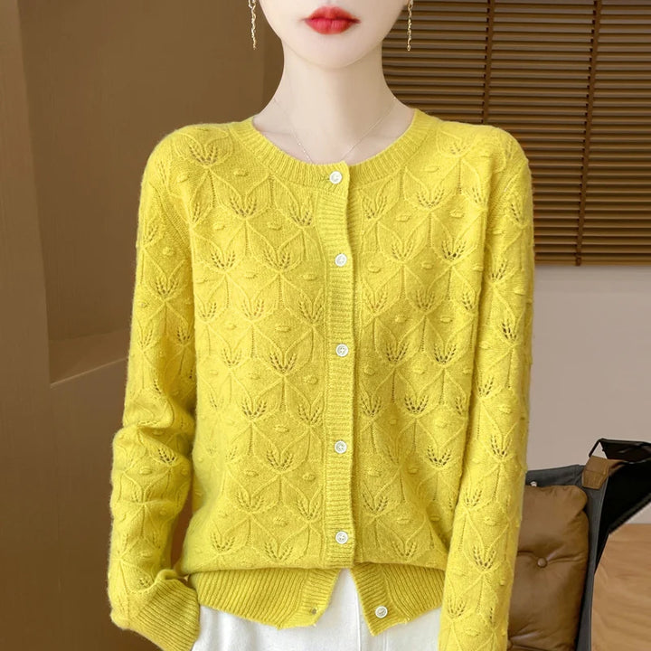 Wilma Jacquard Knit Cardigan