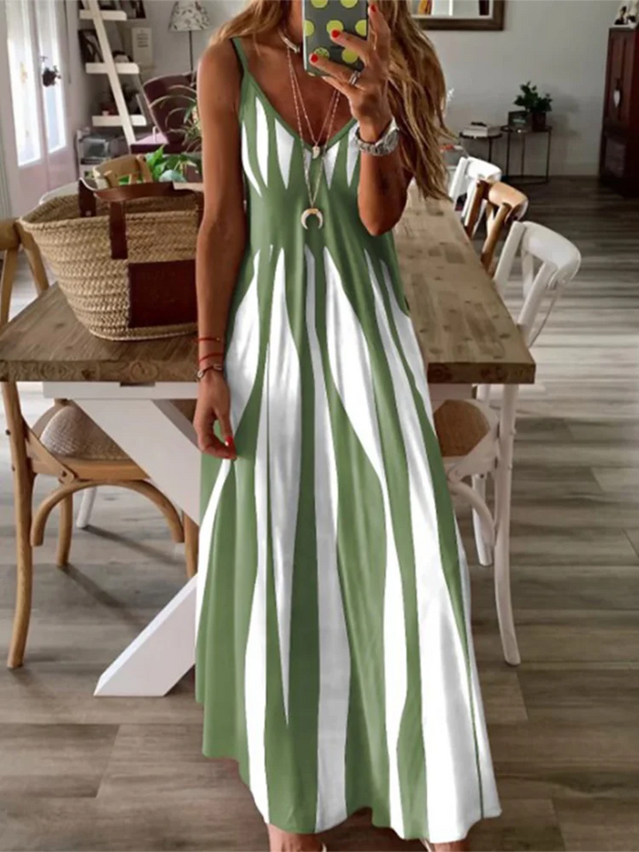 Elma Relaxed Striped Maxi Dress
