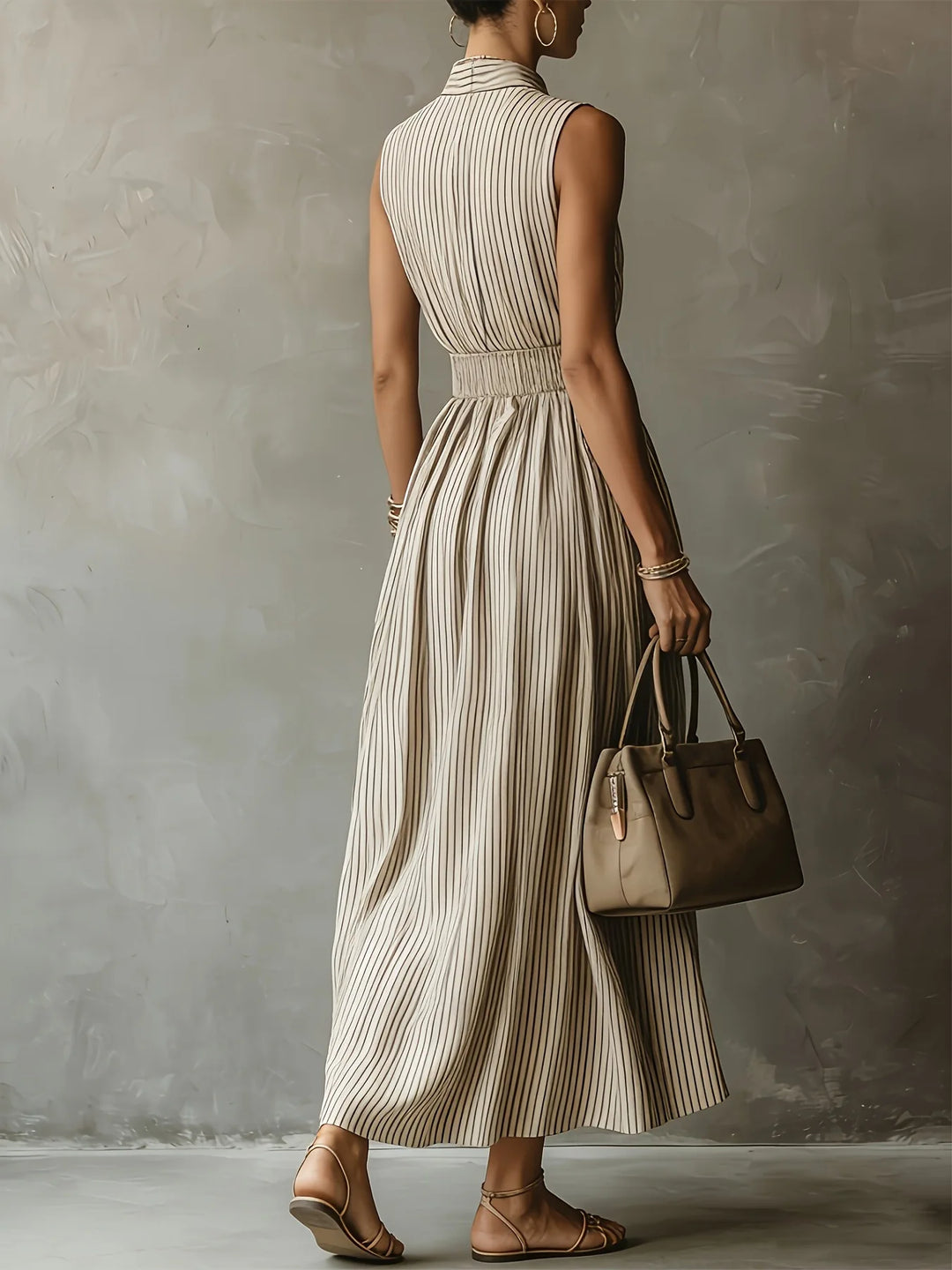 Elise Elegant Sleeveless Midi Dress