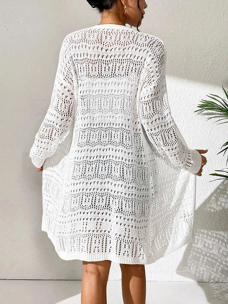 Rosaline Open Knit Longline Cardigan