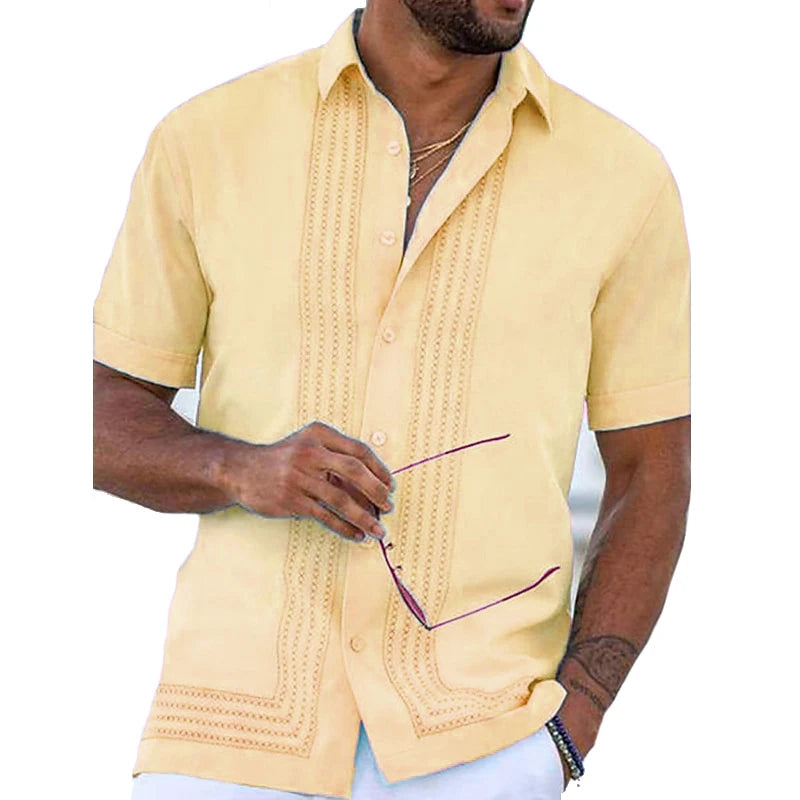 Nathan Embroidered Button Down Shirt
