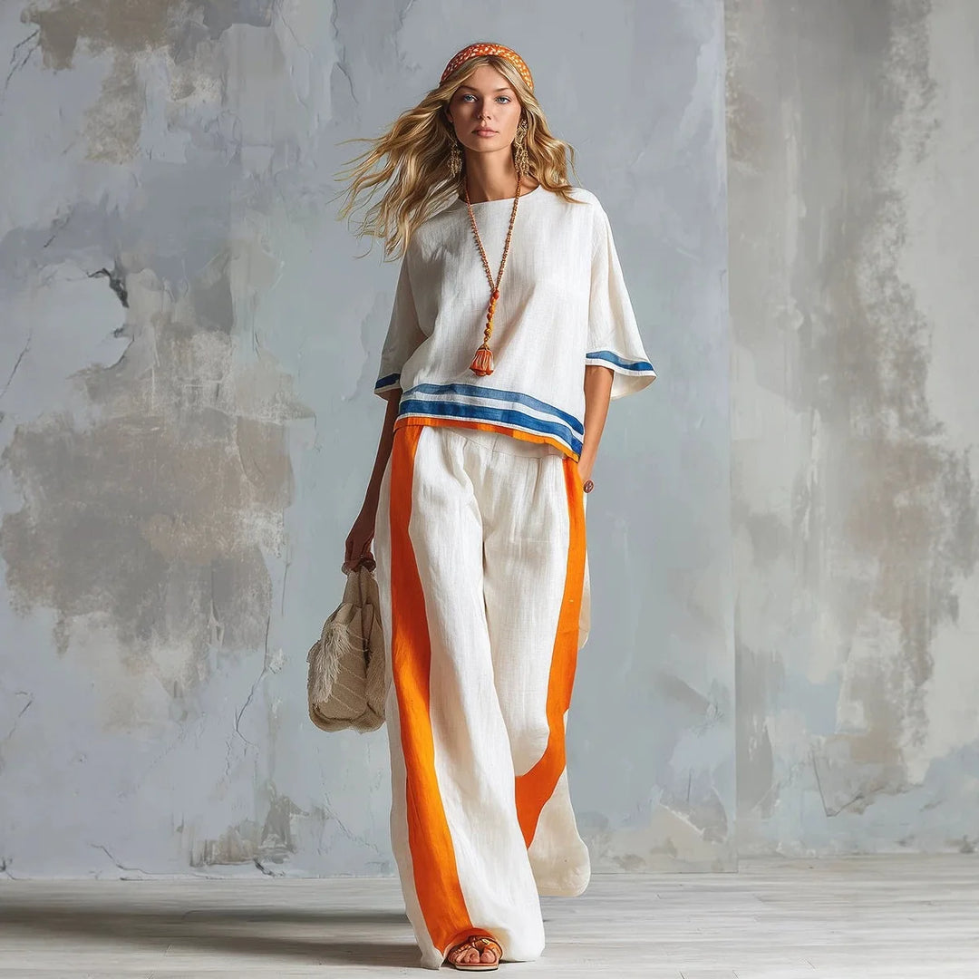 Danica Color Block Trouser Set