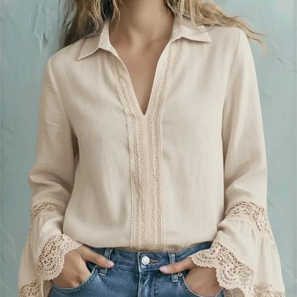 Rosalie Lace Trim Blouse