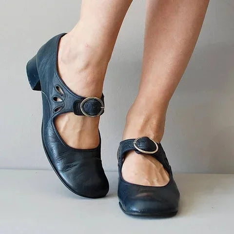 Tina Orthopedic Mary Jane Buckle Shoes