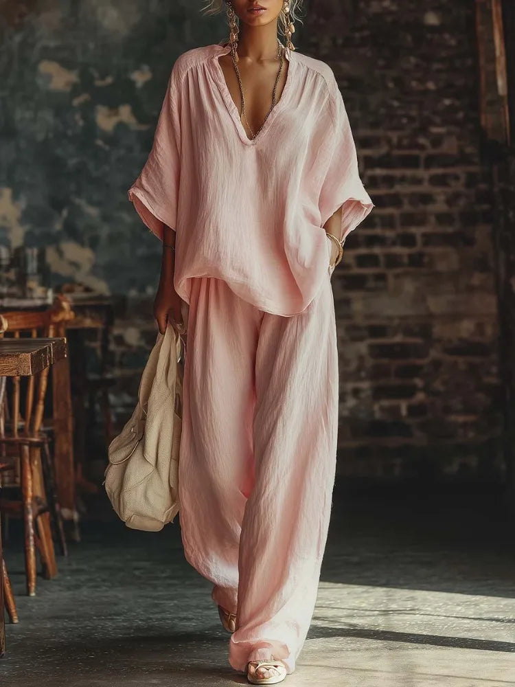 Dixie Relaxed Wide Leg Pant Set