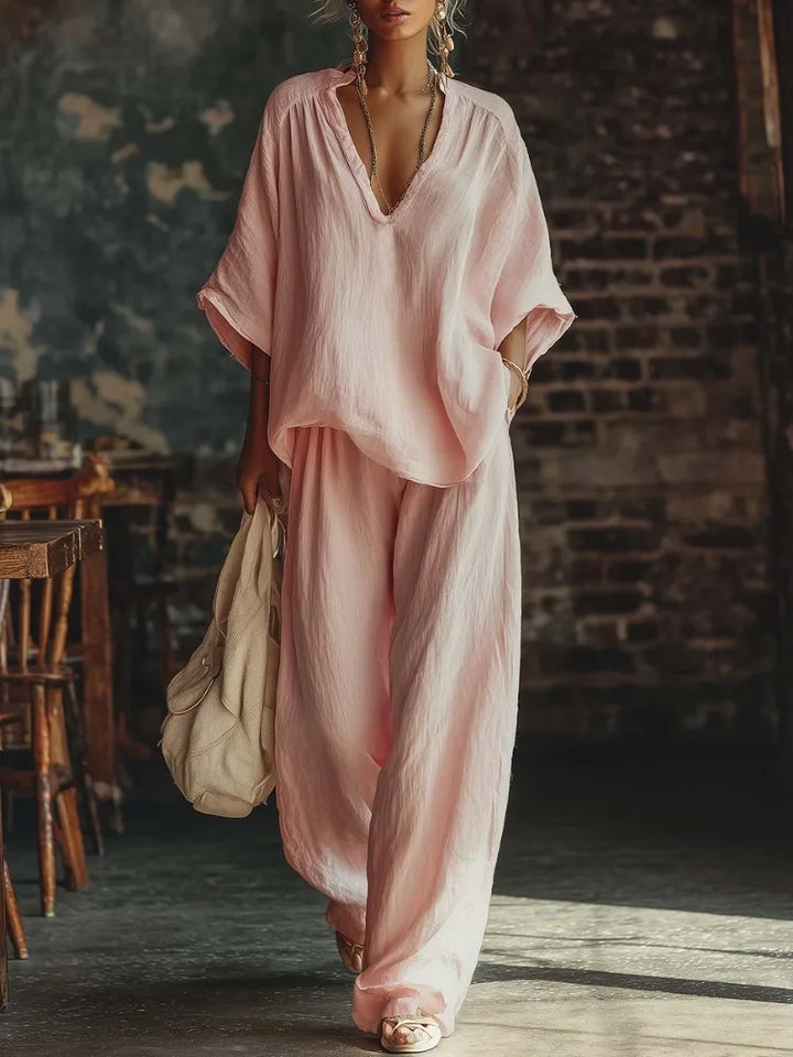 Dixie Relaxed Wide Leg Pant Set