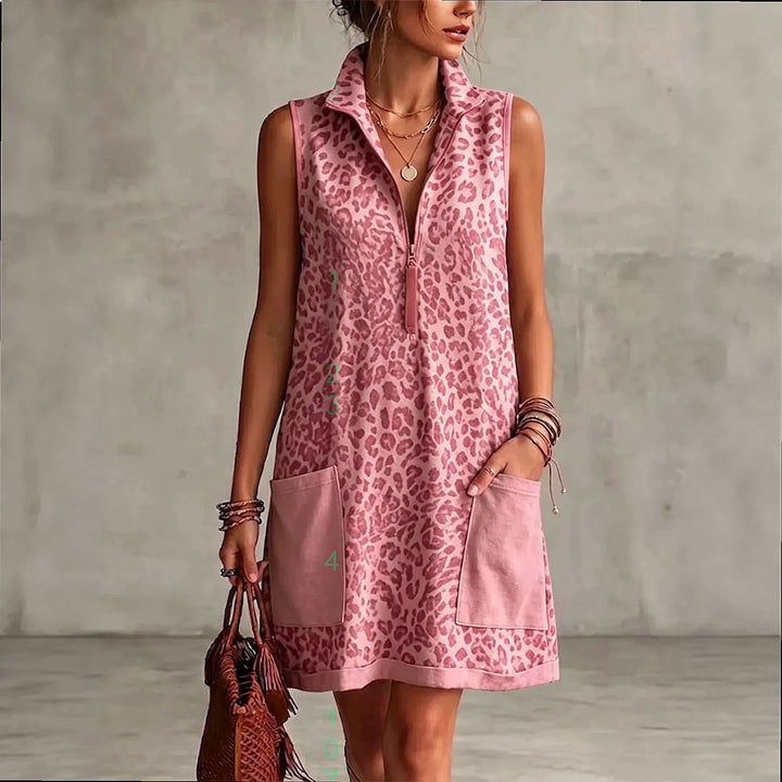 Amanda Leopard Mini Dress