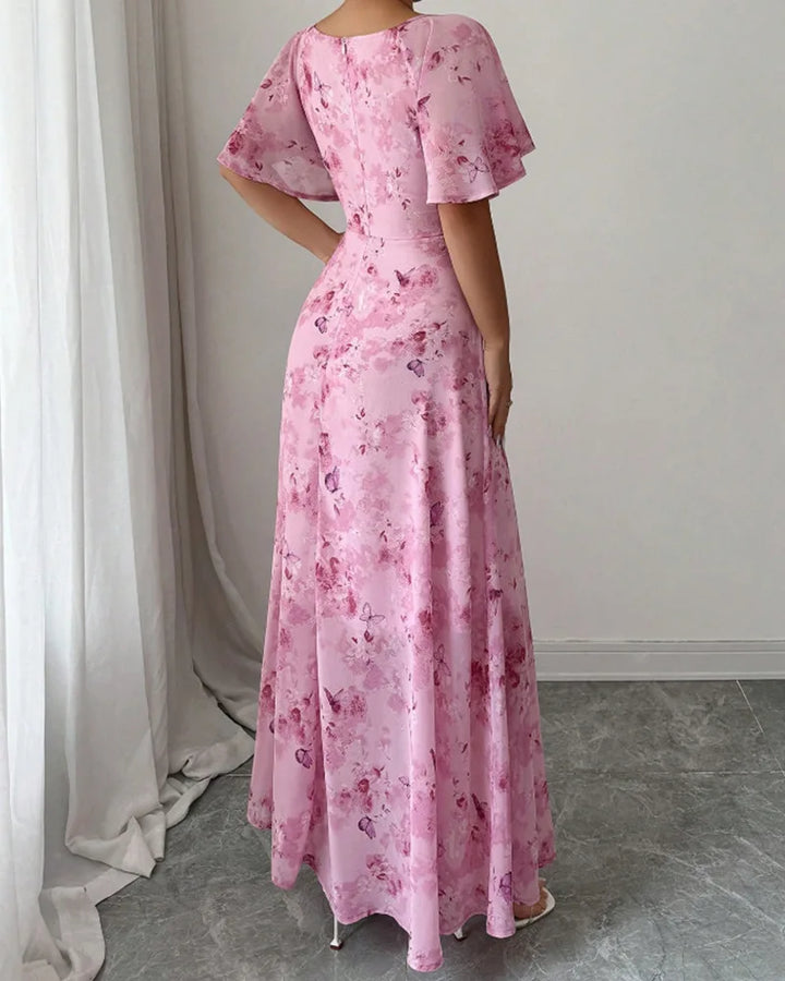 Aliyah Puff Sleeve Midi Dress