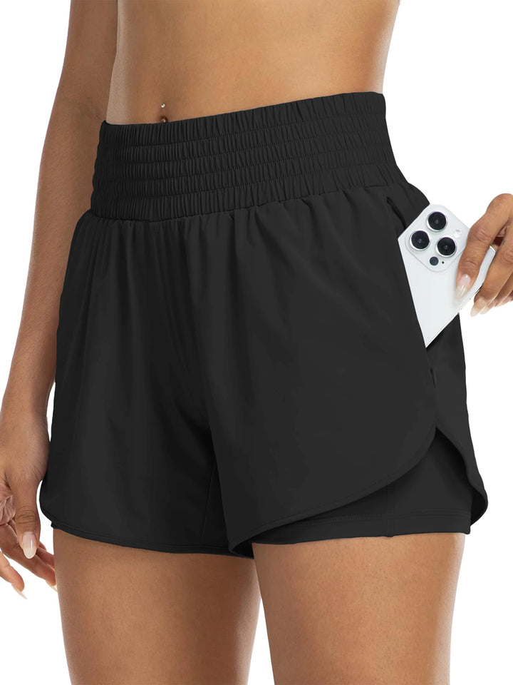 Andrea High-Waisted Track Shorts